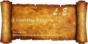 Lisching Elvira névjegykártya